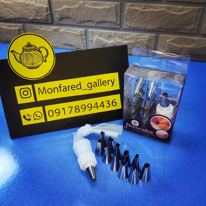 خامه ریز و ماسوره 12 سر ، جنس درجه یک وارداتی
، کیسه خامه پلاستیک بهداشتی
، ماسوره های استیل ضدزنگ
