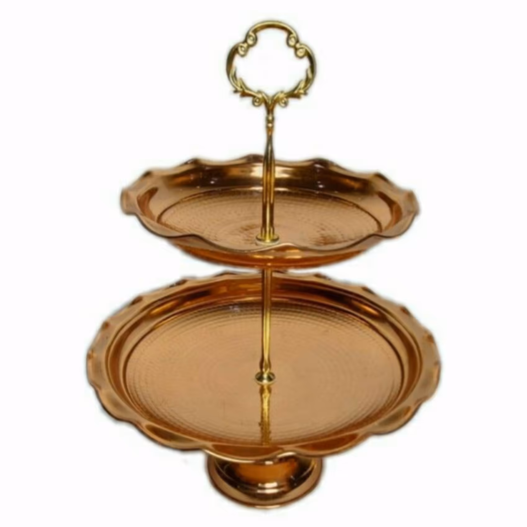 شیرینی خوری2طبقه مسی چکشی