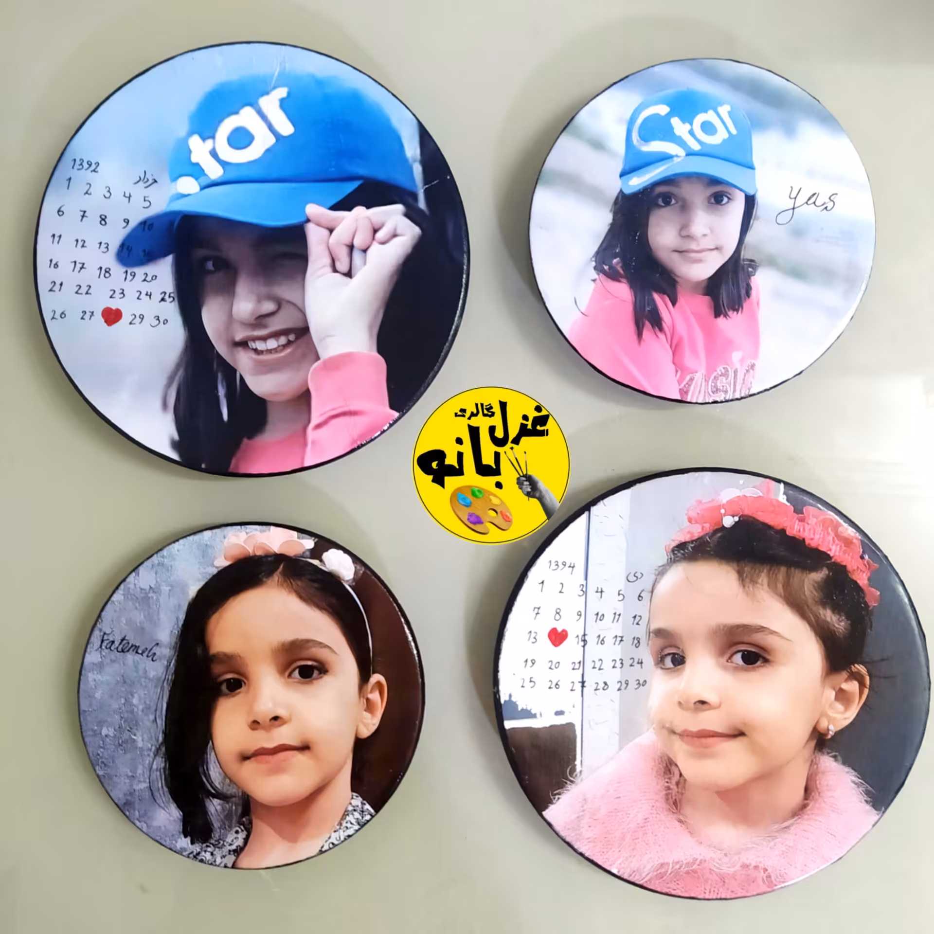 دیوارکوب چهره دکوپاژ عکس روی بشقاب سفالی هدیه تولد کادو رمانتیک عاشقانه دخترانه