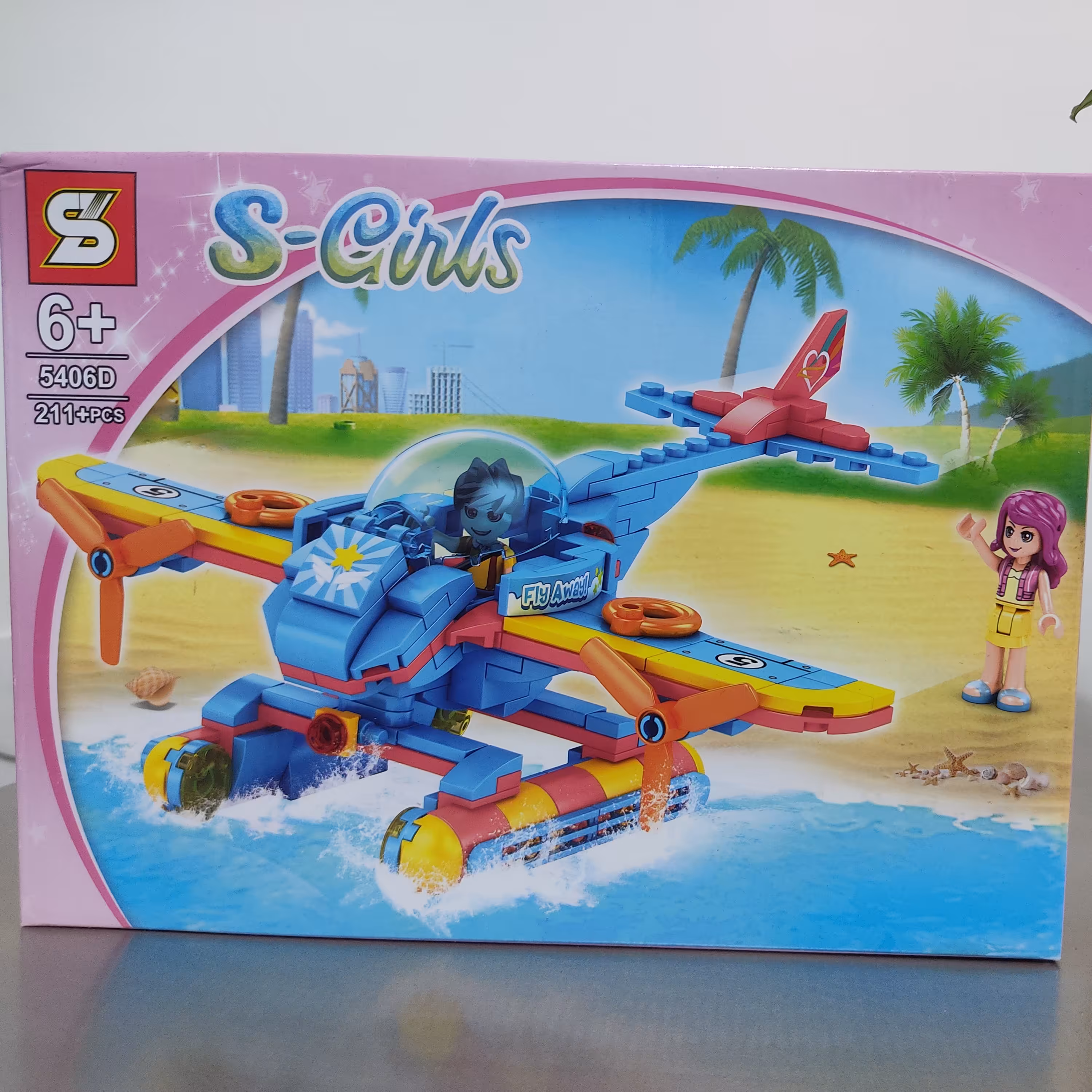 اسباب بازی ساختنی لگو دخترانه طرح هلی کوپتر برند SY