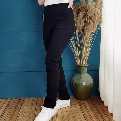 شلوار راسته دمپا چاکدار جنس سورن