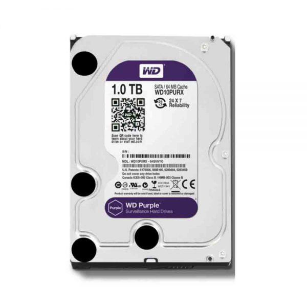 HDD WD Purple Sata 1TB WD10PURZ | هارد وسترن دیجیتال بنفش
