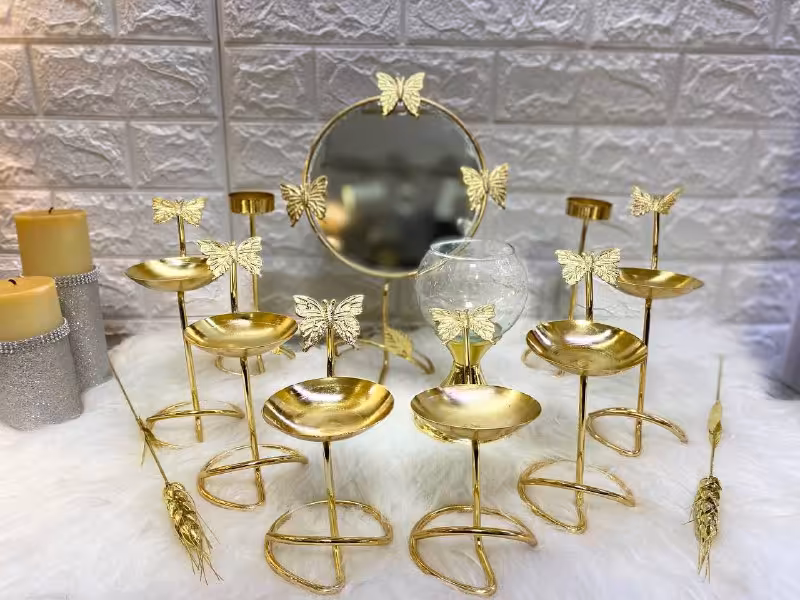 ظروف هفت سین لوزی پروانه 12 پارچه کد 3523