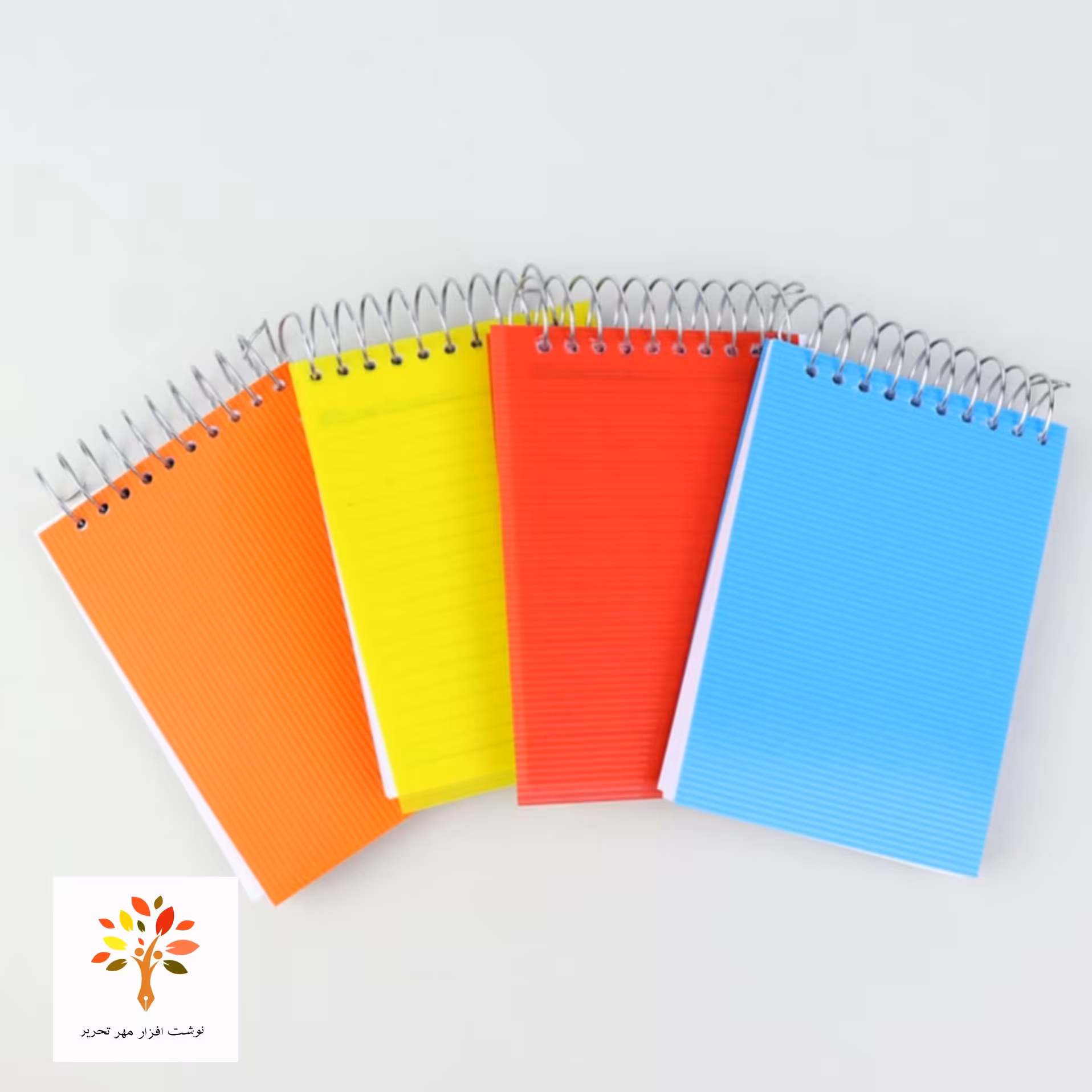 دفترچه یادداشت سیمی 150 برگ جلد طلقی کاغذ 70 گرم
