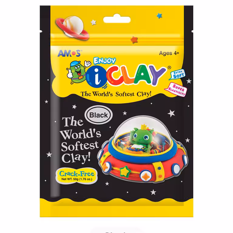 خمیر سبک پلیمری مجسمه سازی هواخشک آموس AMOS حجم 50 گرم