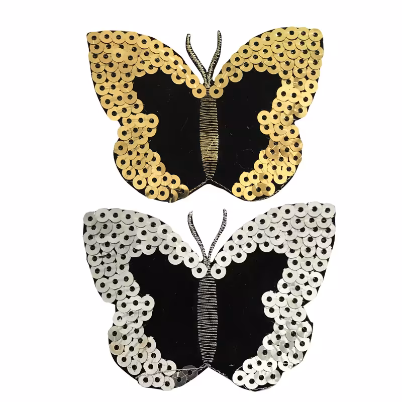 استیکر پارچه و لباس مدل پروانه کد PO مجموعه 2 عددی