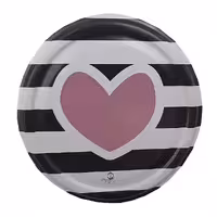 درب بانکه و شیشه قطر 8.5 طرح قلب صورتی دونه ای 