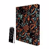 دفتر کلاسوری 100 برگ پدیده نقش مدل 26 حلقه کلاسیک به همراه دفترچه یادداشت 