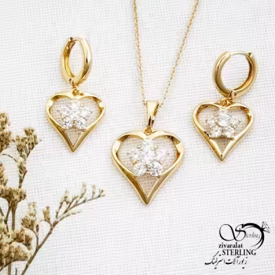 نیمست قلب ژوپینگ نگین دار کد 13997