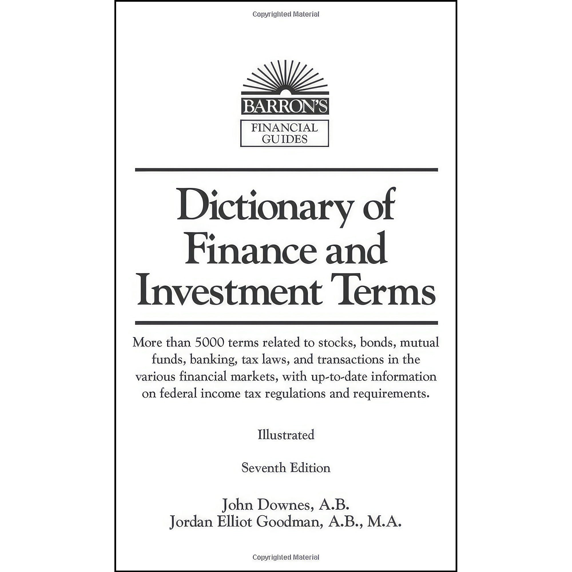کتاب زبان اصلی Dictionary Of Finance  Investment Terms