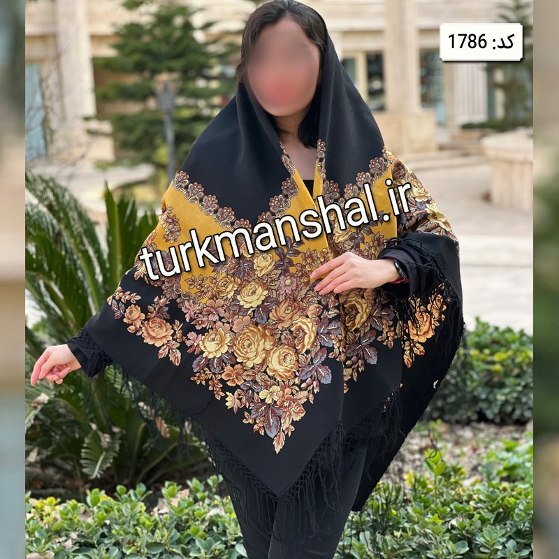 روسری ترکمن پشمی کد 1786