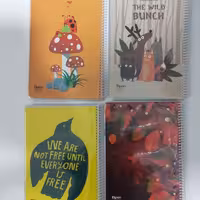 دفتر 100 برگ تک خط فنری جلد شده ایندربرد طرح پسرانه الیپون آساناپخش 