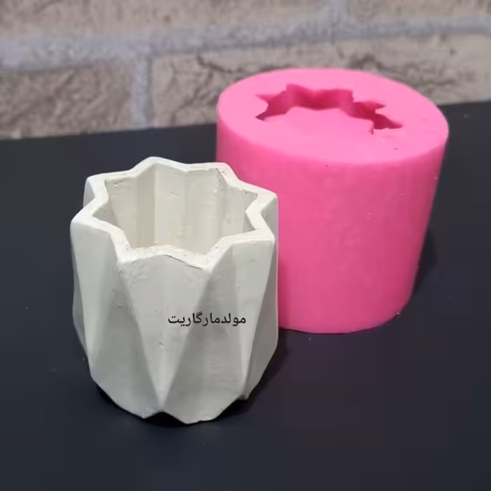 قالب سیلیکونی گلدان ستاره ای عرض 6.5در ارتفاع 7.5 