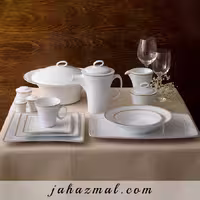سرویس چینی زرین طرح سپینود طلایی 97 پارچه
