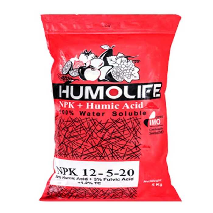 کود هیومیک دار NPK 12-5-20 هیومولایف 5 کیلوگرم
