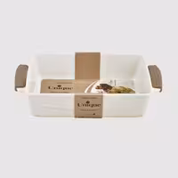 ظرف پخت و پز سرامیکی دسته سیلیکون یونیک کد 1053