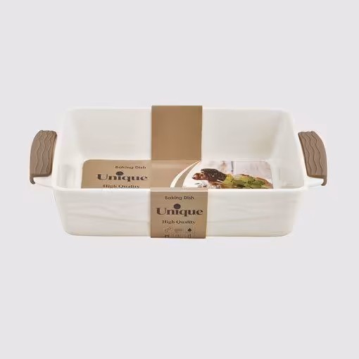 ظرف پخت و پز سرامیکی دسته سیلیکون یونیک کد 1053