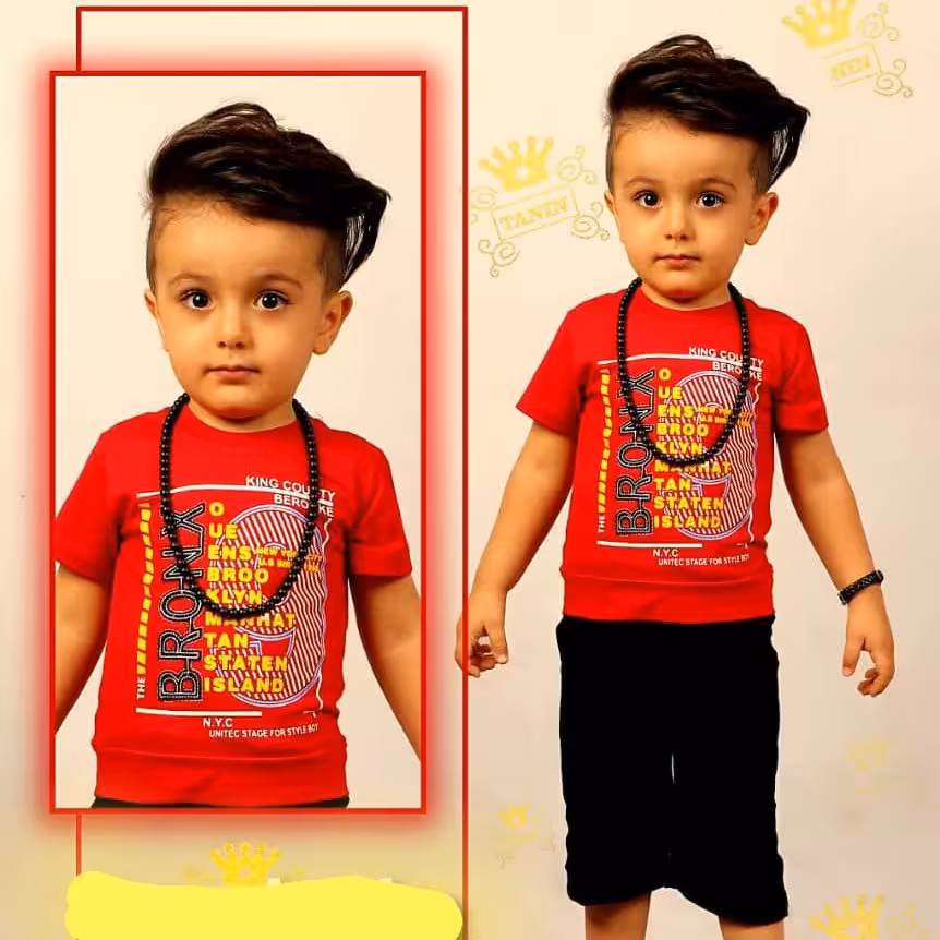 بلوز و شلوارک پسرانه سایز 35، 40 ، 45، 50 رنگبندی متنوع جنس عالی 