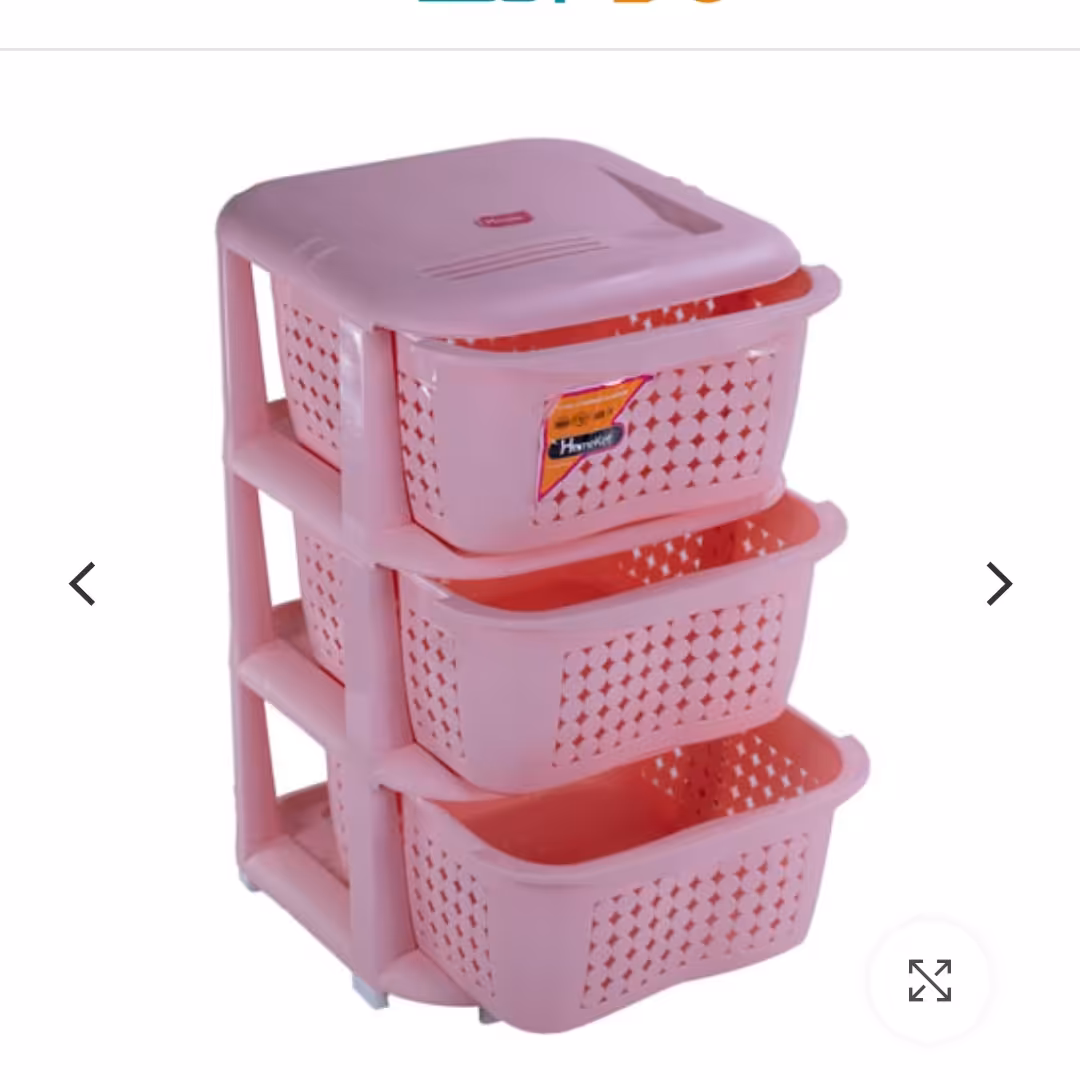 دراور 3 طبقه هوم کت کد 1823 صورتی 