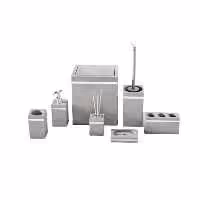 ست بهداشتی 7 پارچه رویا طرح بتن طوسی_کروم هارمونی