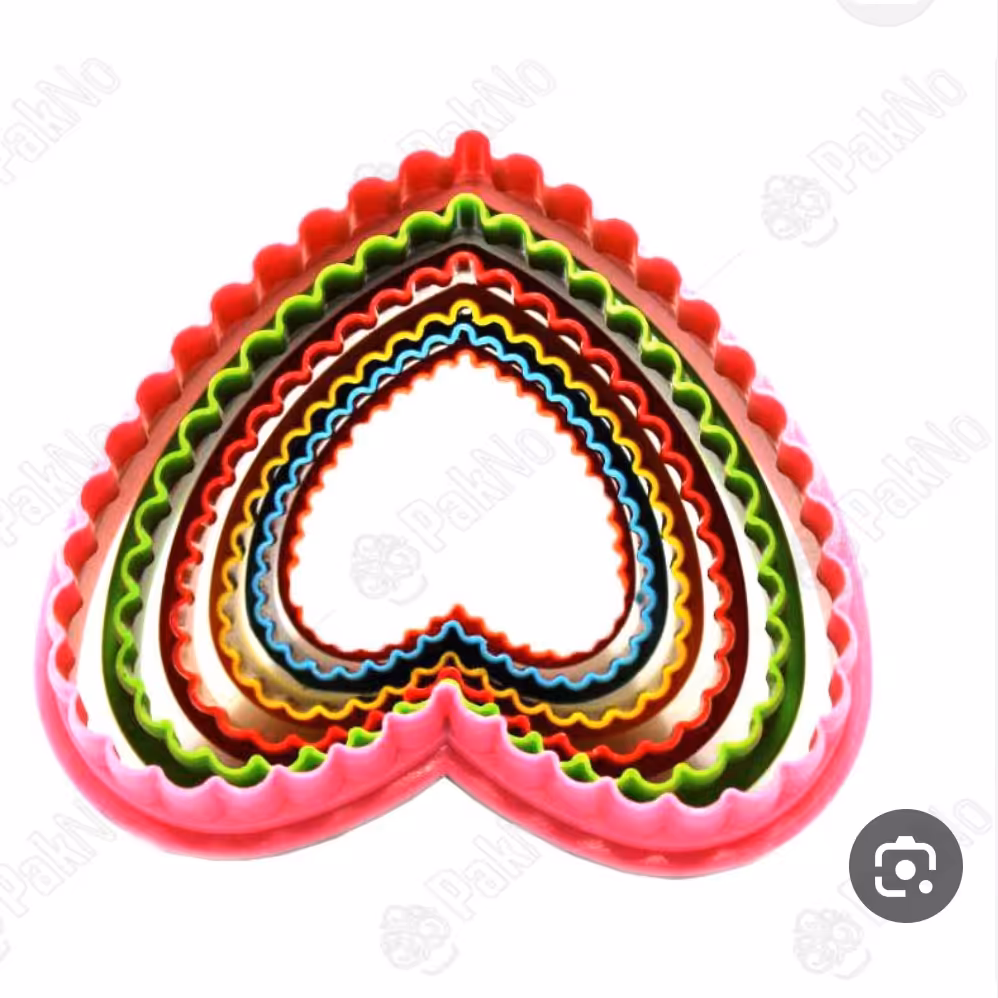 کاتر برش قلب دو سر ساده و دالبربسته 6 عددی نوستالژیک