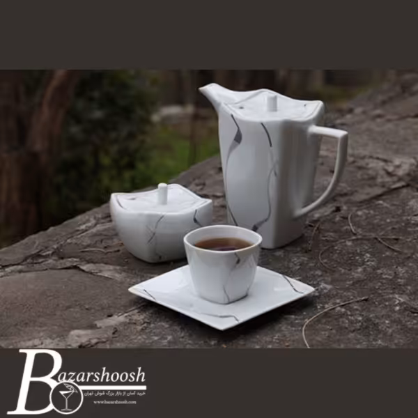 سرویس چینی غذاخوری 133پارچه تقدیس طرح آلن 18نفره فلت