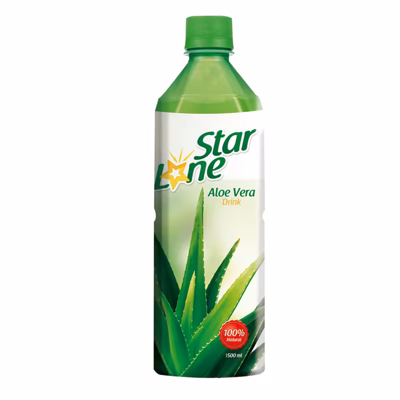 نوشیدنی آلوئه ورا پالپ دار لون استار حجم 1/5 لیتر