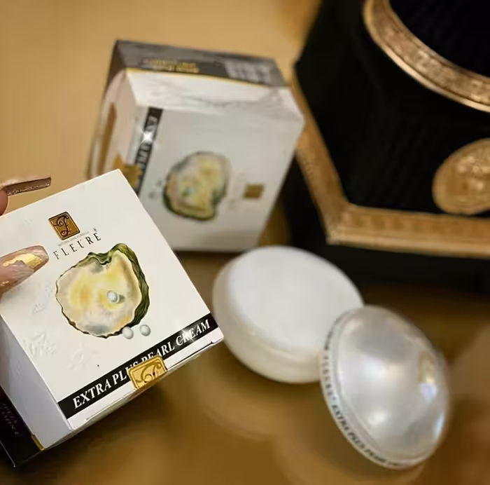 کرم پف کننده صورت و گونه گذار مروارید