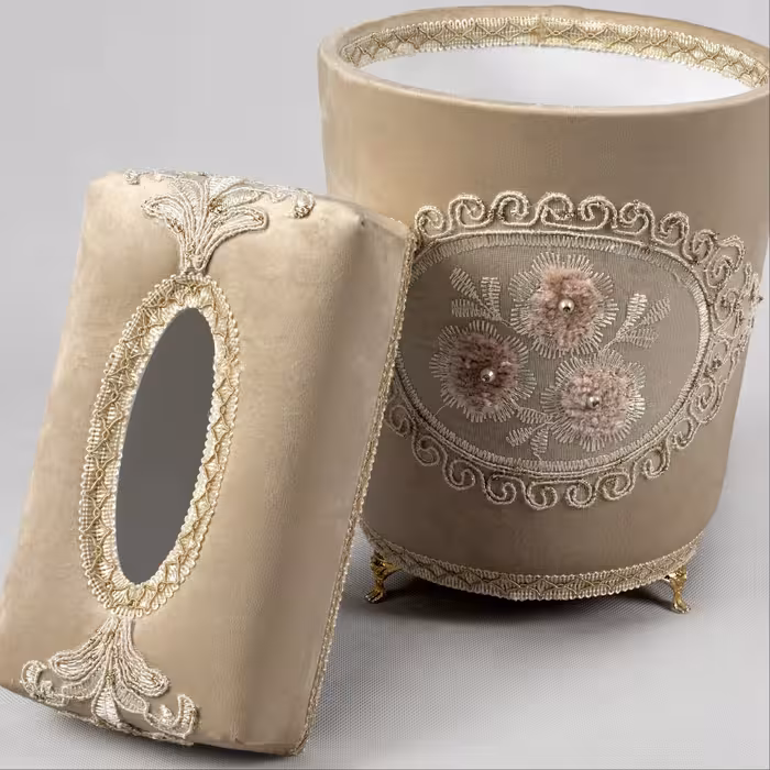 سطل و جادستمال مخمل مدل فلور