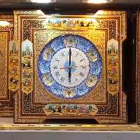 ساعت مربع شکل مینا وخاتم 