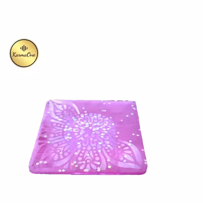 زیر لیوانی رزین طرح گل و برگ برجسته