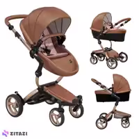 ست کالسکه کریکات کودک میما مدل xari - فریم رزگلد و استارتر پک