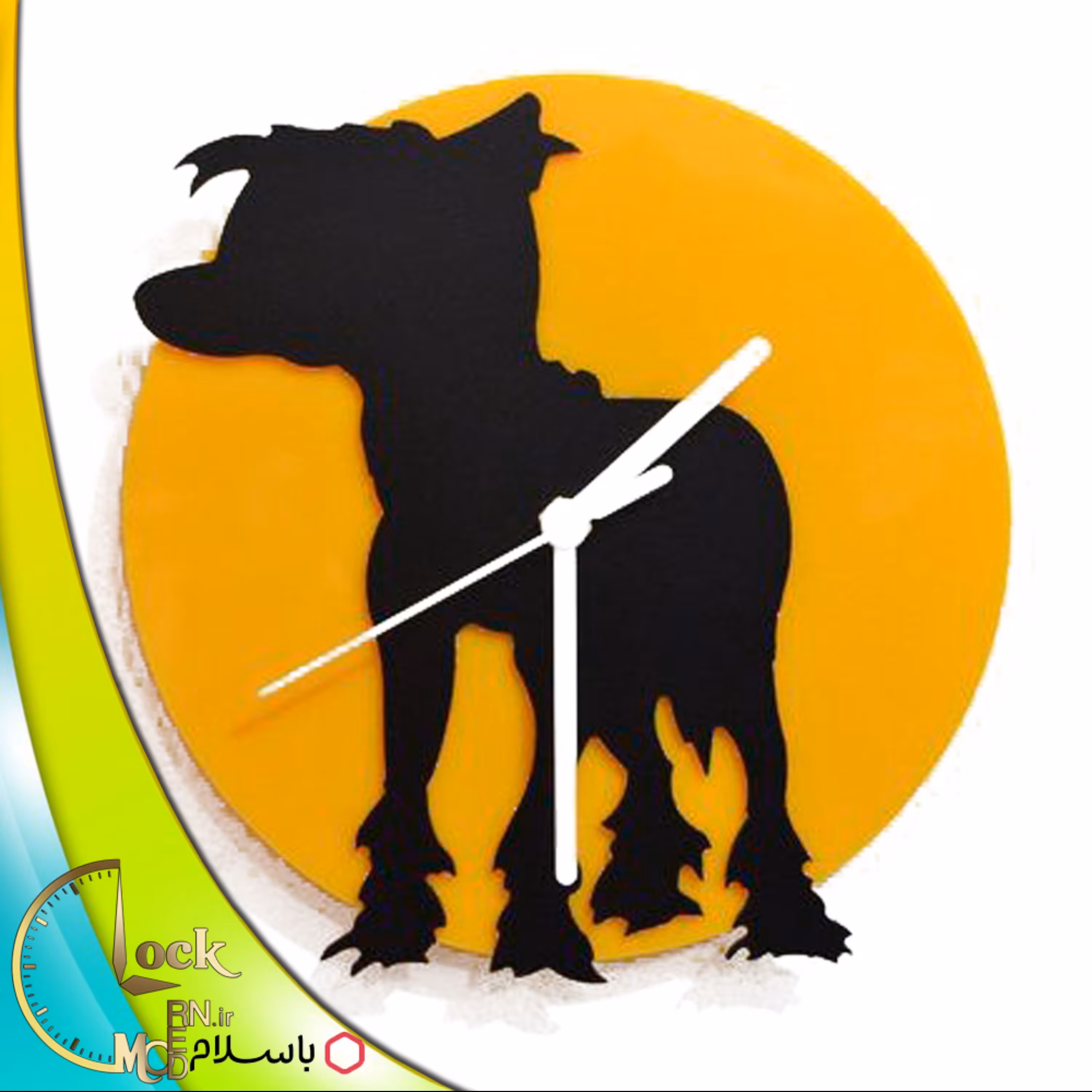 ساعت دیواری طرح سگ کد 156