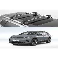 جعبه بار سقفی خاکستری سازگار VOLKSWAGEN ID.4 کیت نقره CROZZ AIR 2 مجموعه میانی ای CROSS BAR Turtle Can Carry