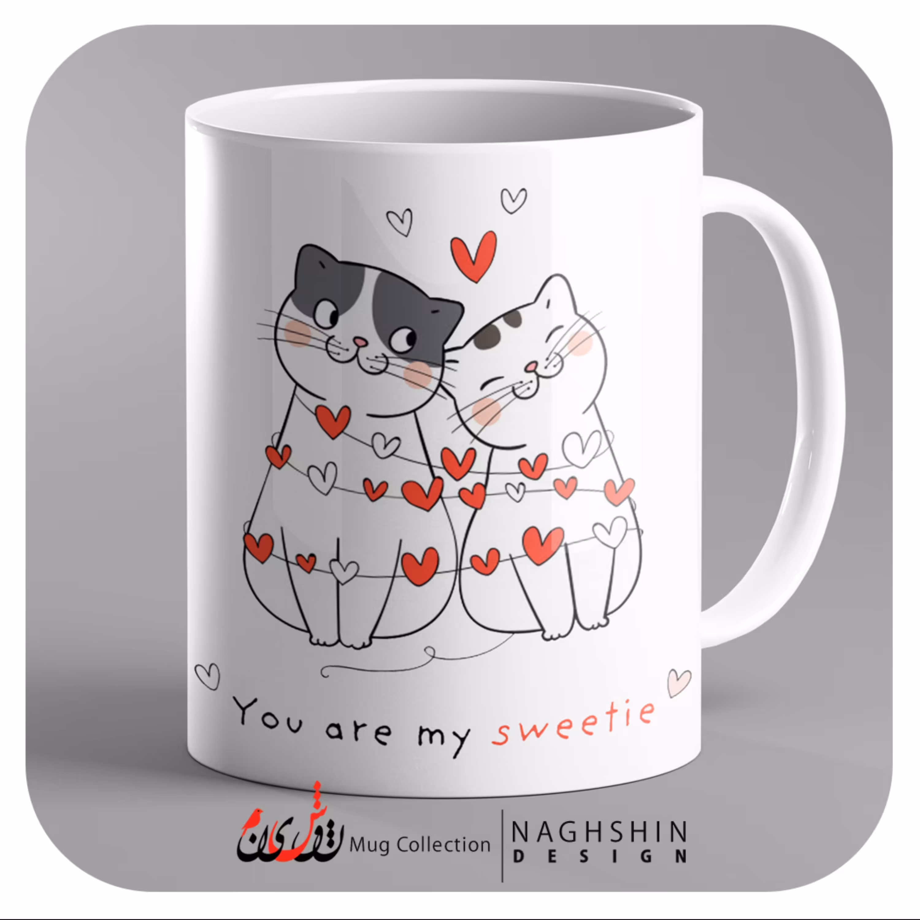 یک عدد ماگ سرامیکی طرح ولنتاین 64 - چاپ سابلیمیشن - کیفیت عالی