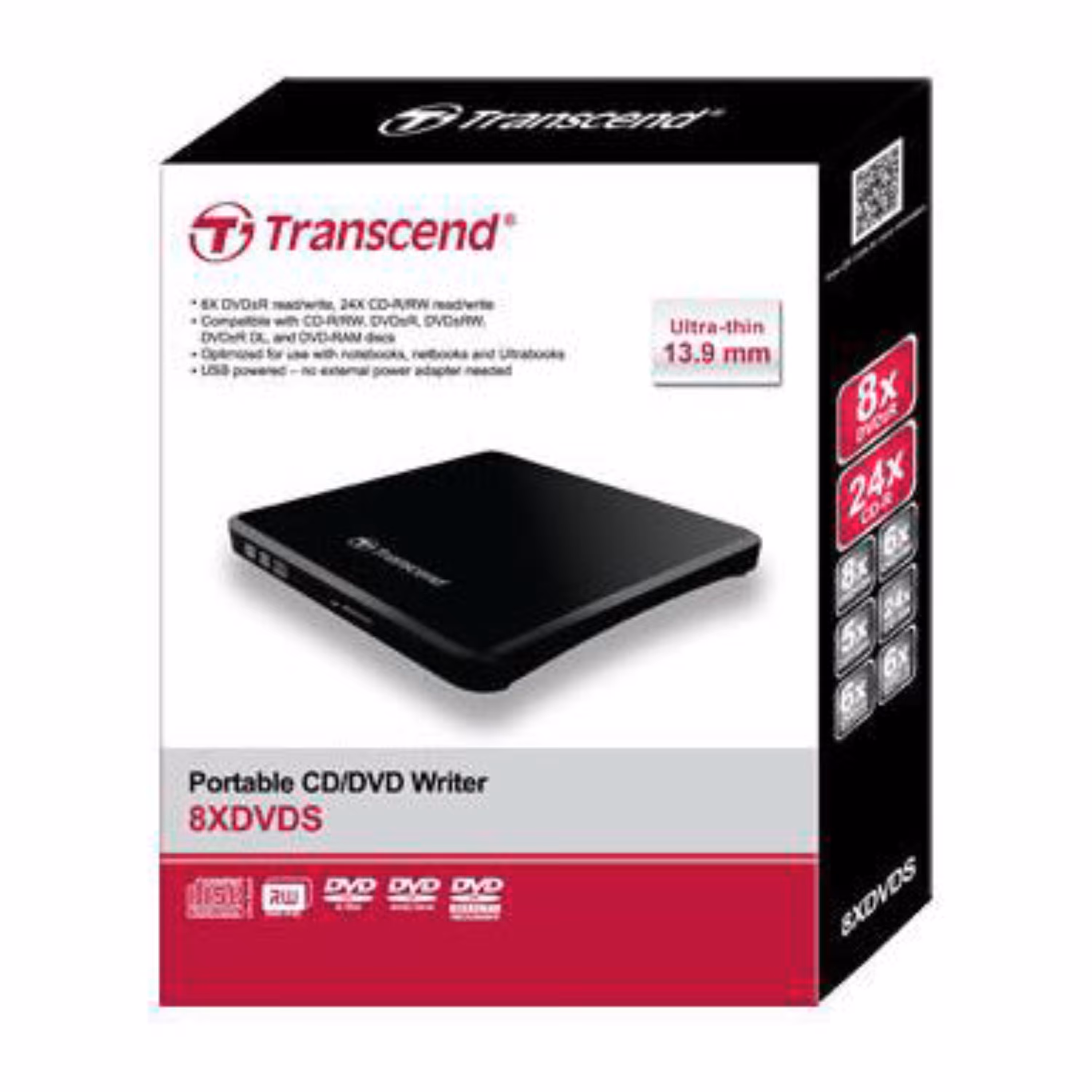 دی وی دی اکسترنال TRANSCEND TS8XDVDS-K
