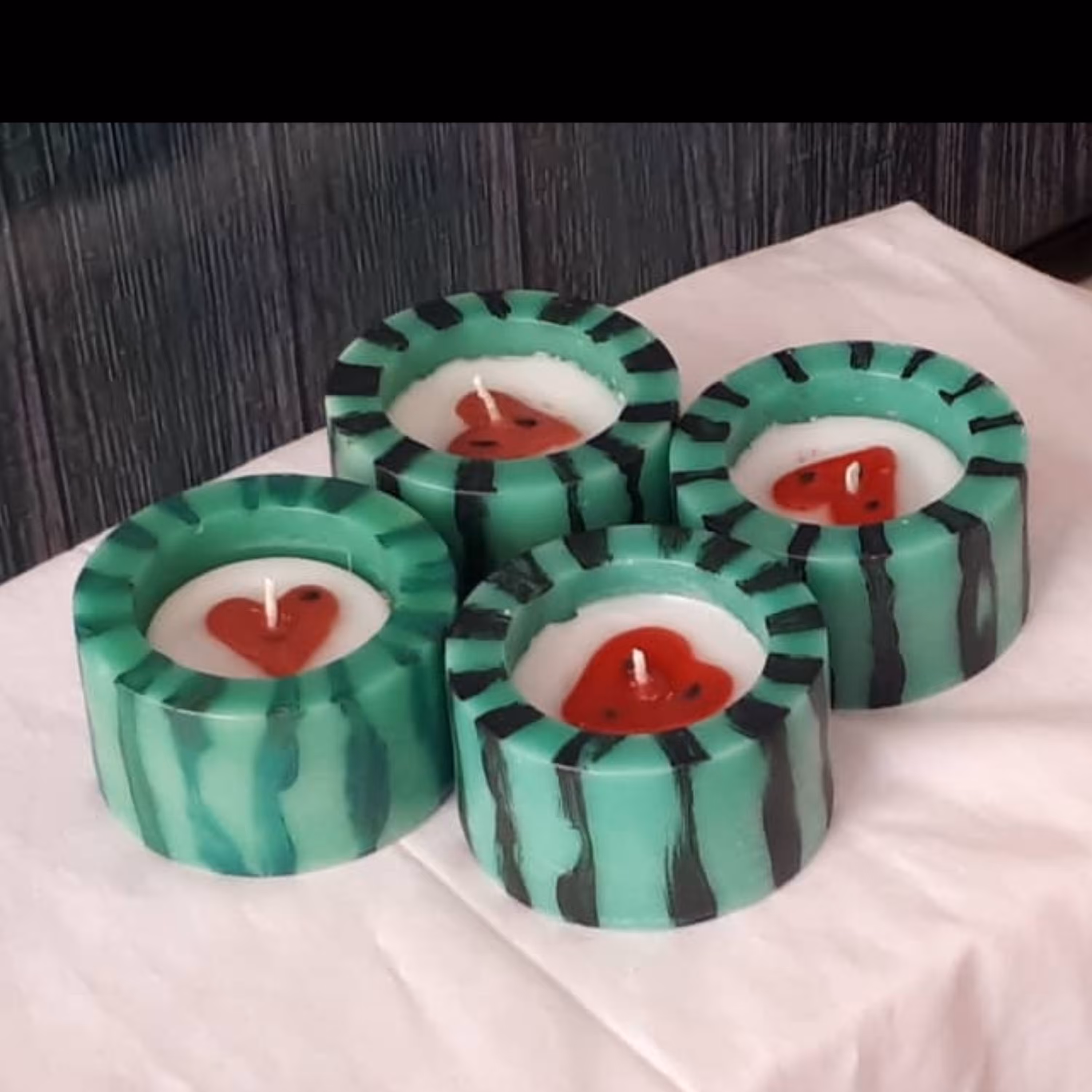 شمع  یلدای دو جداره هندوانه