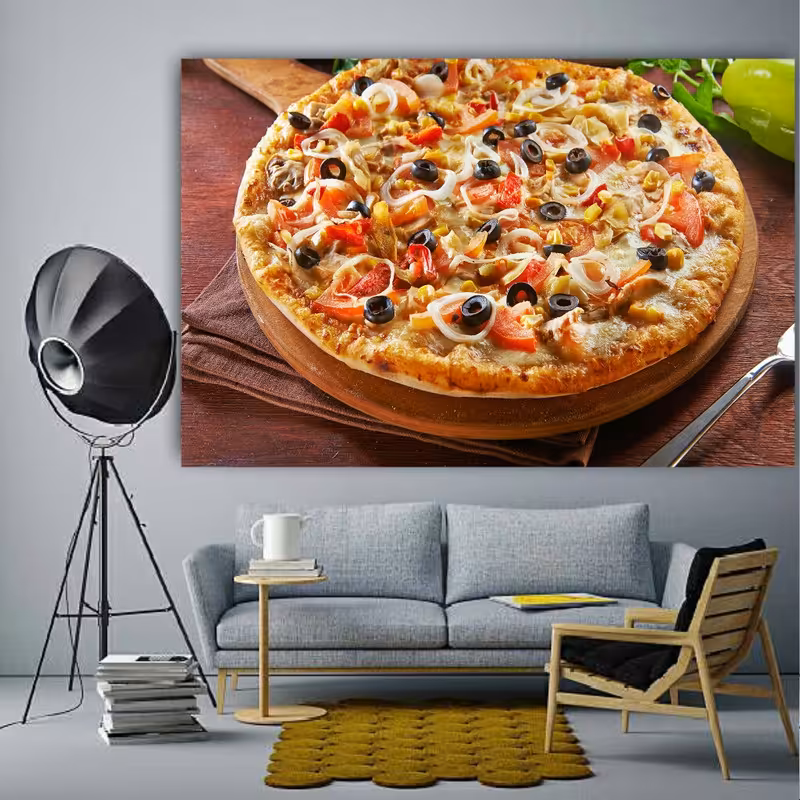 استیکر طرح فست فود مدل پیتزا کد SDA128