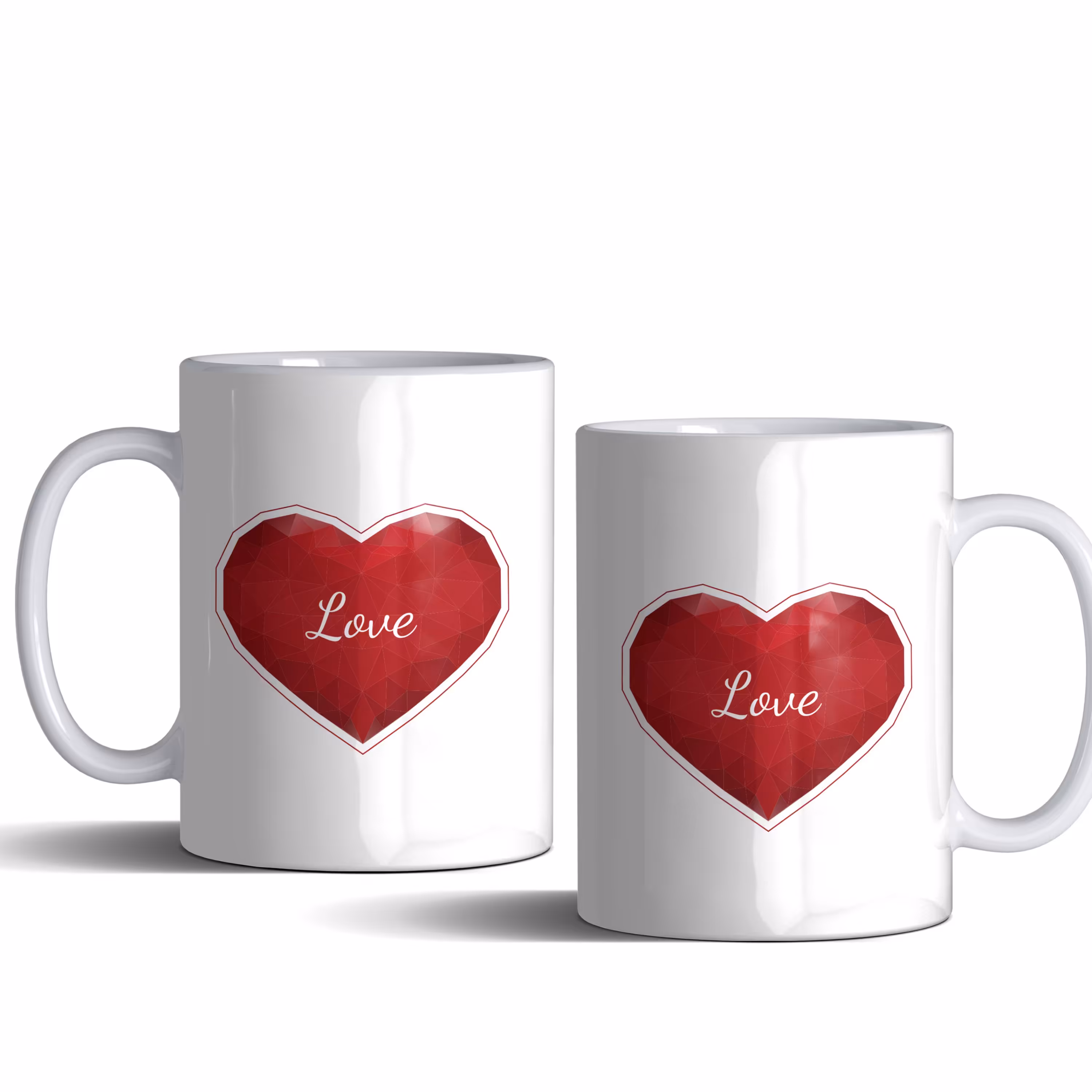 لیوان (ماگ) طرح قلب با متن LOVE