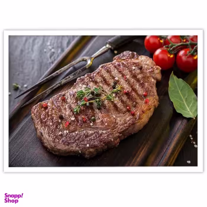 تابلو بکلیت طرح غذا رستوران گوشت گریل مدل W-14805