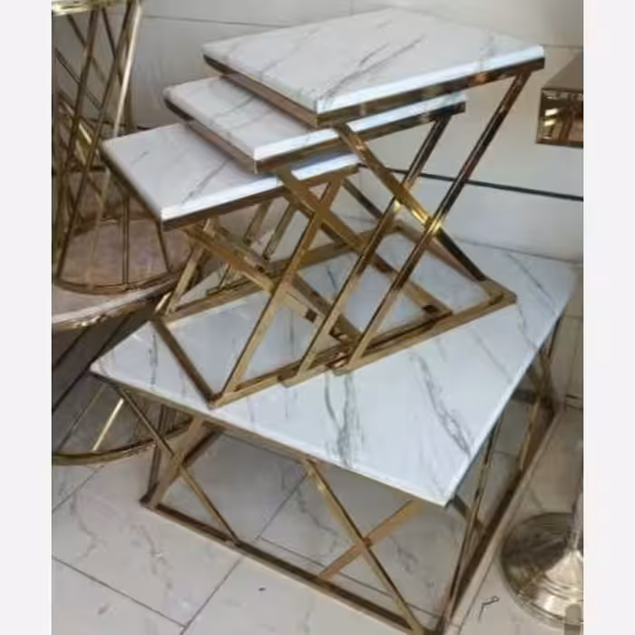 میز عسلی و جلو مبلی مدل ایکس کمجا(آبکاری درجه 1 فورتیک)(ارسال با باربری و به صورت پس کرایه)