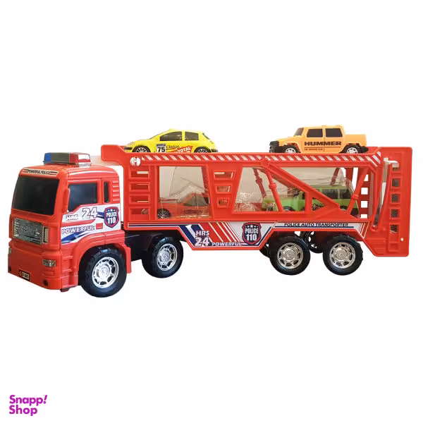 ماشین بازی مدل تریلی حمل خودرو مجموعه 5 عددی