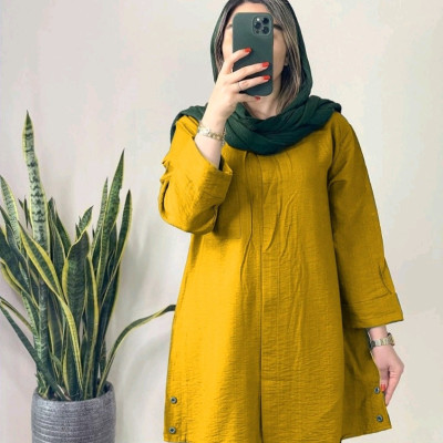 شومیز مانتویی بغل دکمه