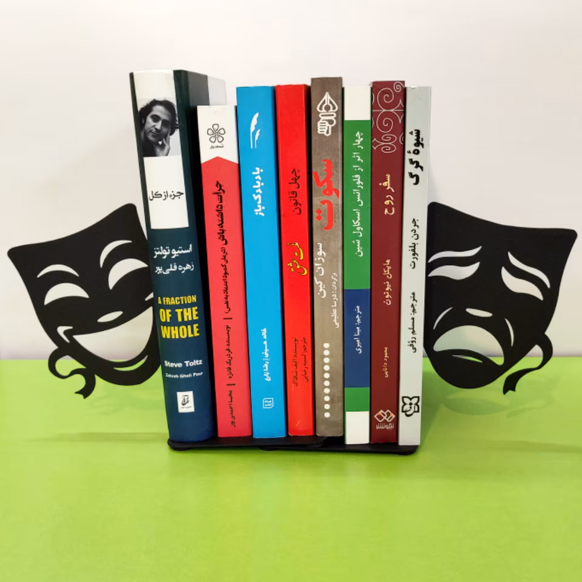 نگهدارنده کتاب طرح نقاب بسته دو عددی(مشکی)