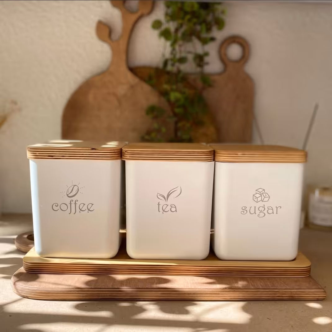 پاسماوری سفید چوبی سه عددی رایکا