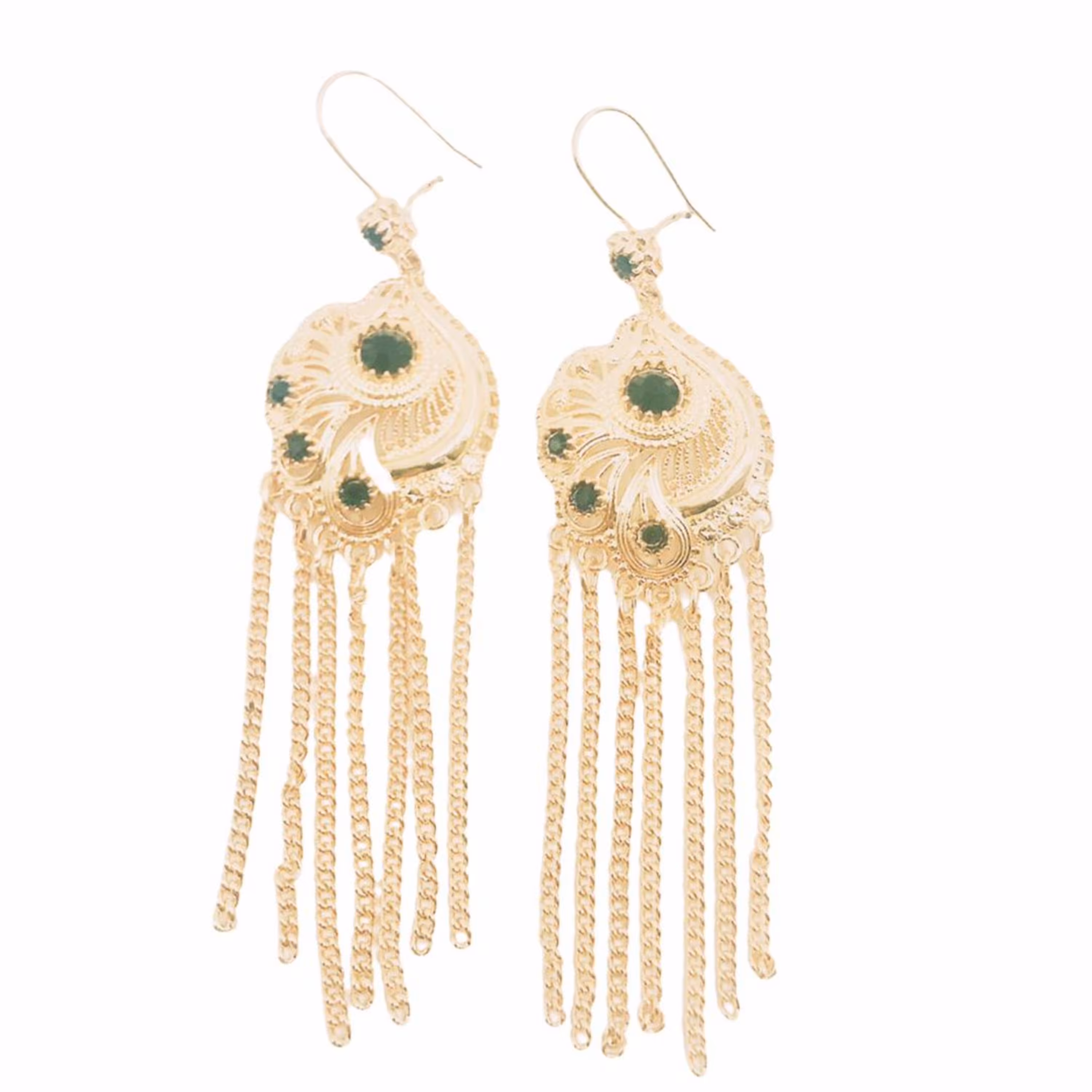 گوشواره آویز نگین مشکی 1303