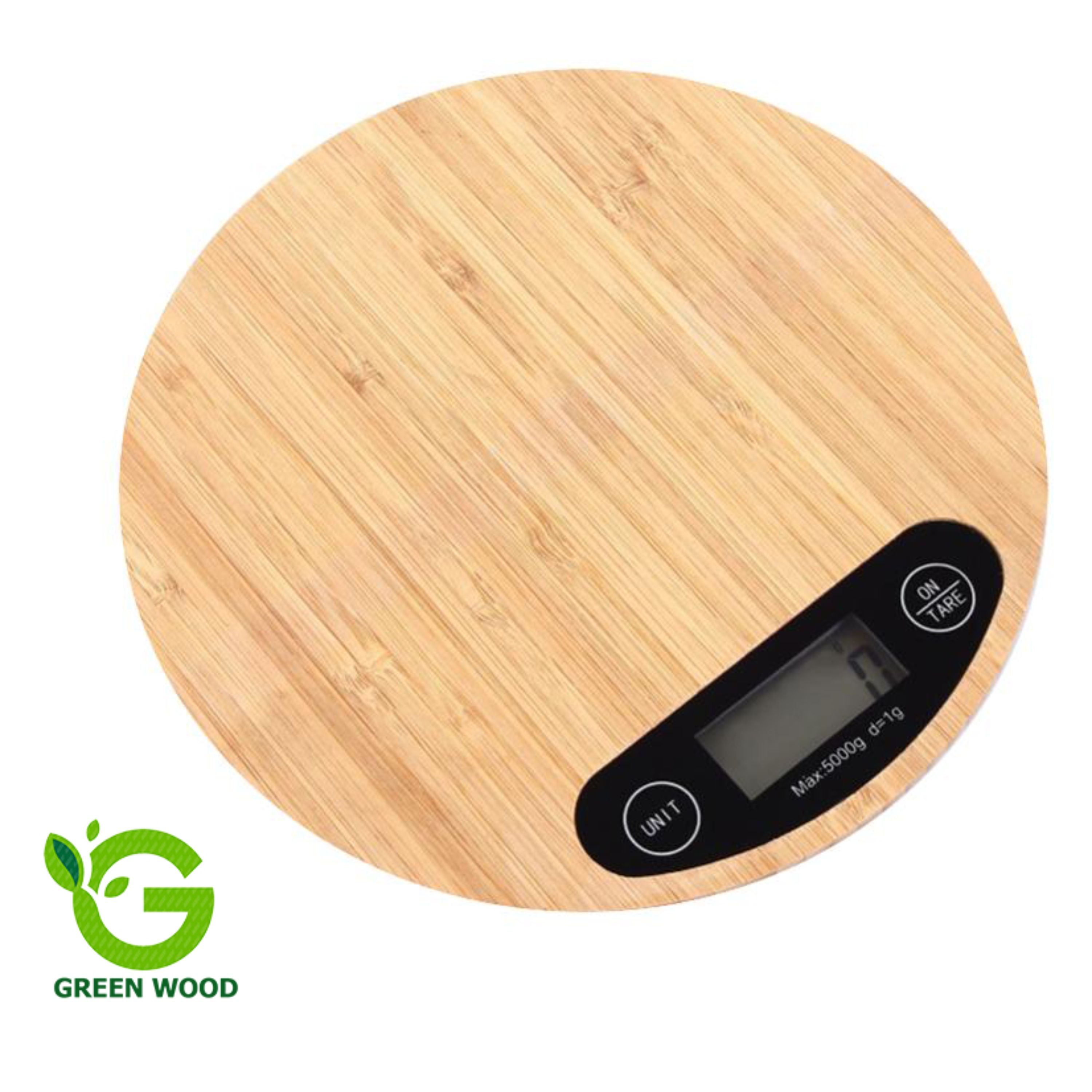 ترازوی دیجیتال آشپزخانه چوبی بامبو مدل G1-5000 کد Gw160201002