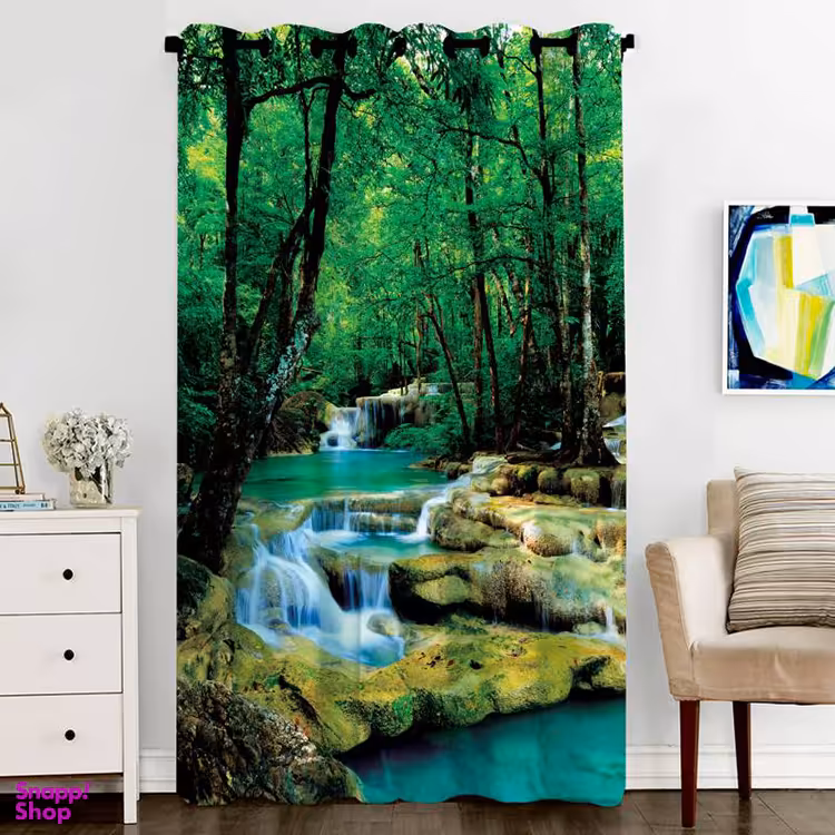 پرده مدل C3-50324 رنگ سفید