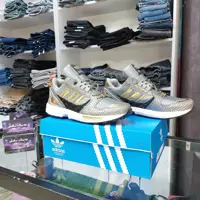 کتونی ادیداس مردانه و دخترانه مدل zx8000 رنگ طوسی طلایی