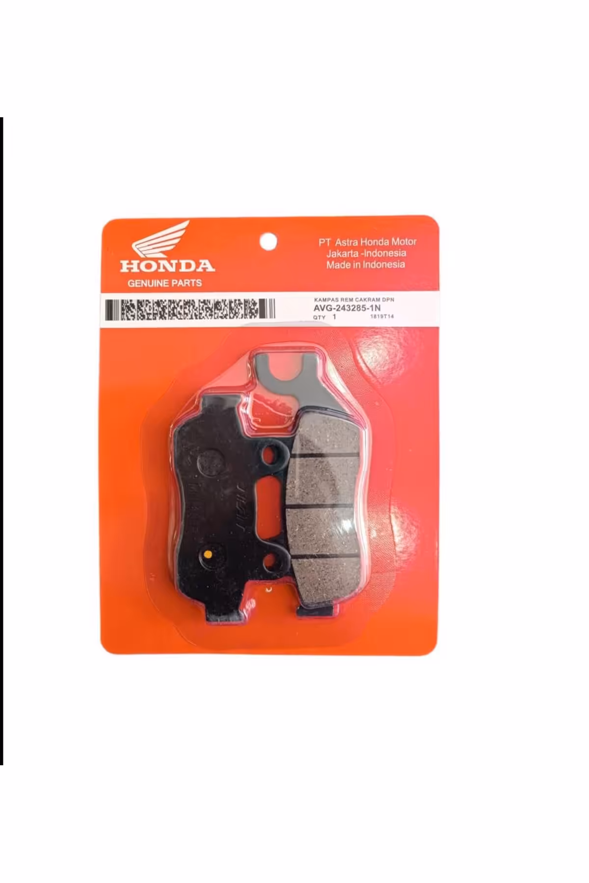 CBF 150 لنت ترمز جلو اصلی AVG 24285 1N Honda